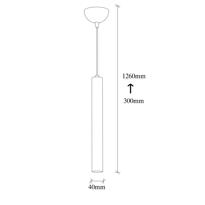 Lampa wisząca na lince TEMPO 1xE27/40W/230V złota