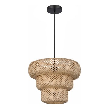 Lampa wisząca na lince TULUM 1xE27/15W/230V bambus