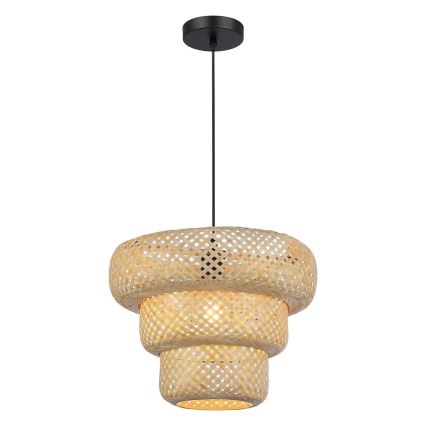 Lampa wisząca na lince TULUM 1xE27/15W/230V bambus