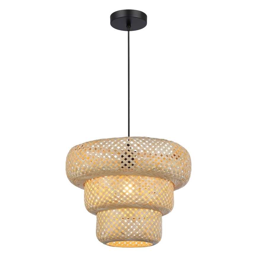 Lampa wisząca na lince TULUM 1xE27/15W/230V bambus