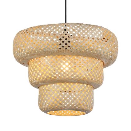 Lampa wisząca na lince TULUM 1xE27/15W/230V bambus