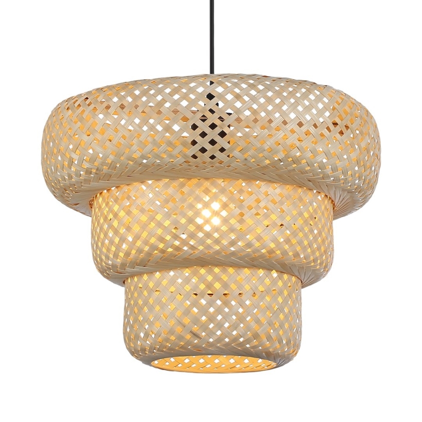 Lampa wisząca na lince TULUM 1xE27/15W/230V bambus