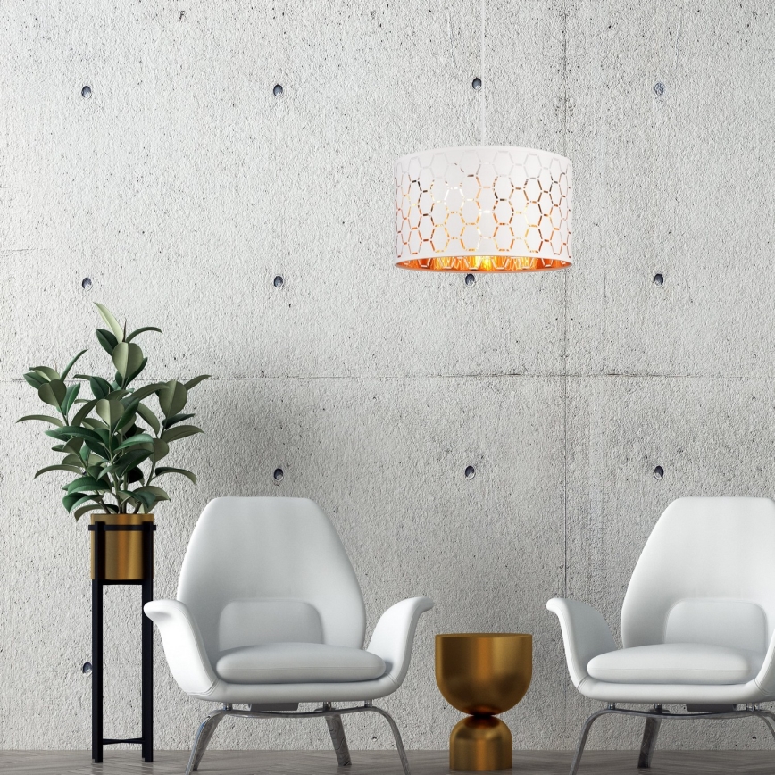 Lampa wisząca na lince ULLE 1xE27/15W/230V biała