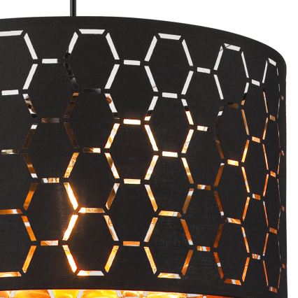 Lampa wisząca na lince ULLE 1xE27/15W/230V czarna