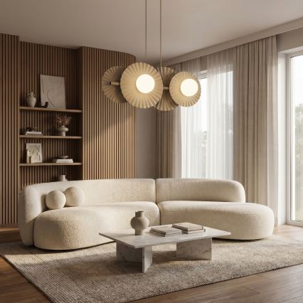 Lampa wisząca na lince UMBRA 4xG9/8W/230V beżowa