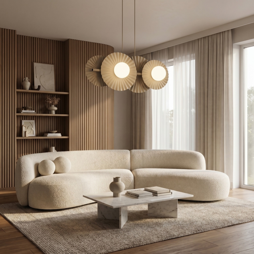 Lampa wisząca na lince UMBRA 4xG9/8W/230V beżowa
