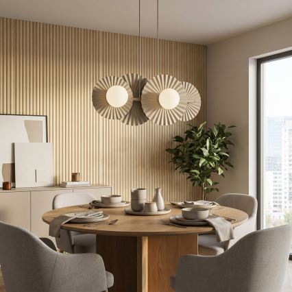 Lampa wisząca na lince UMBRA 4xG9/8W/230V beżowa