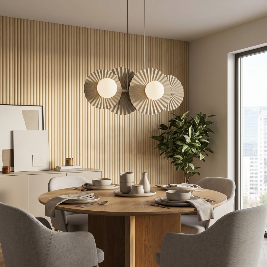 Lampa wisząca na lince UMBRA 4xG9/8W/230V beżowa