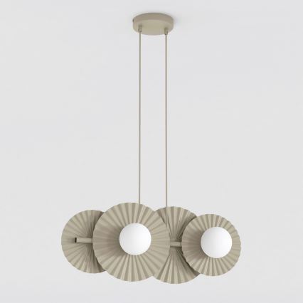 Lampa wisząca na lince UMBRA 4xG9/8W/230V beżowa