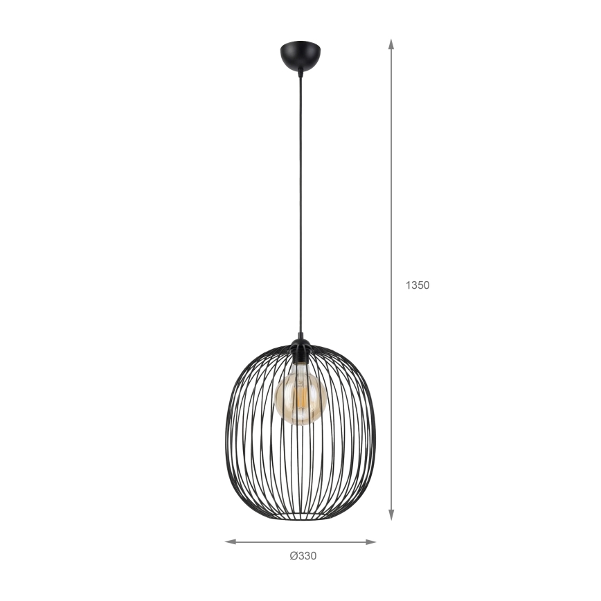 Lampa wisząca na lince VELARE 1xE27/15W/230V złota/przezroczysta