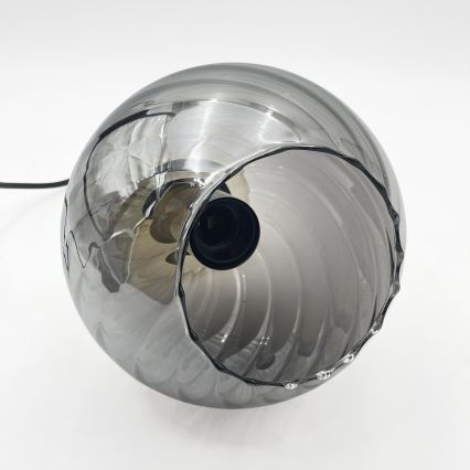 Lampa wisząca na lince VELLO 1xE27/15W/230V czarny/dymny beż/czarny
