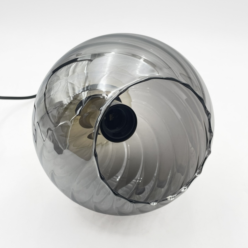 Lampa wisząca na lince VELLO 1xE27/15W/230V czarny/dymny beż/czarny