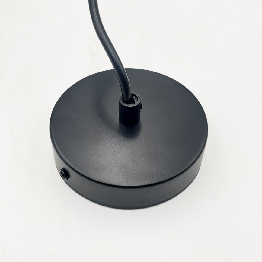 Lampa wisząca na lince VELLO 1xE27/15W/230V czarny/dymny beż/czarny