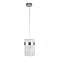 Lampa wisząca na lince VETRO 1xE14/10W/230V chrom błyszczący