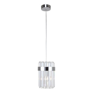Lampa wisząca na lince VETRO 1xE14/10W/230V chrom błyszczący