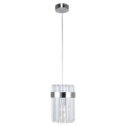 Lampa wisząca na lince VETRO 1xE14/10W/230V chrom błyszczący