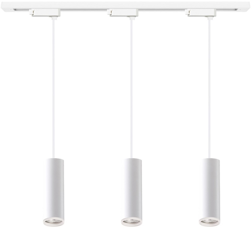 Lampa wisząca na lince w systemie szynowym PIPE 3xGU10/10W/230V biała