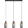 Lampa wisząca na lince WOODNEST 3xE27/15W/230V sosna/dymiona czerń