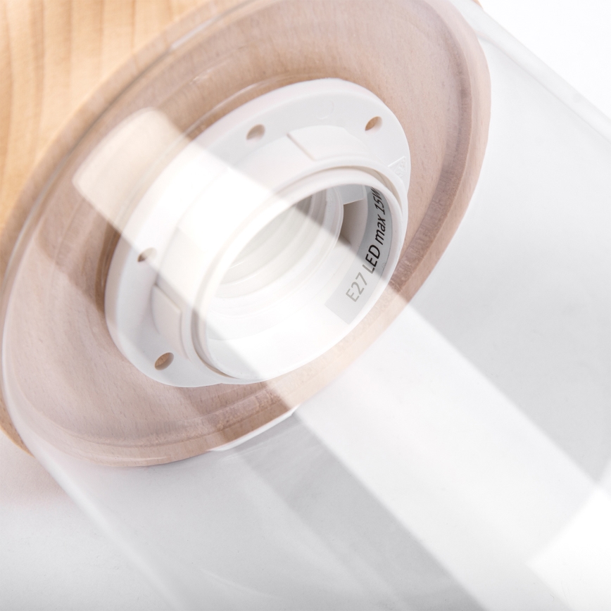 Lampa wisząca na lince WOODNEST 3xE27/15W/230V sosna/kremowa
