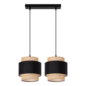 Lampa wisząca na linkach 2xE27/60W/230V beżowa