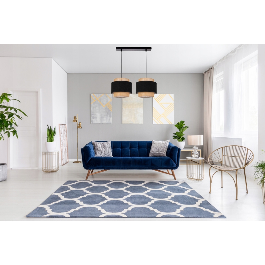 Lampa wisząca na linkach 2xE27/60W/230V beżowa
