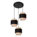Lampa wisząca na linkach 3xE27/60W/230V beżowa