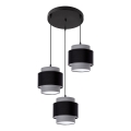 Lampa wisząca na linkach 3xE27/60W/230V szara