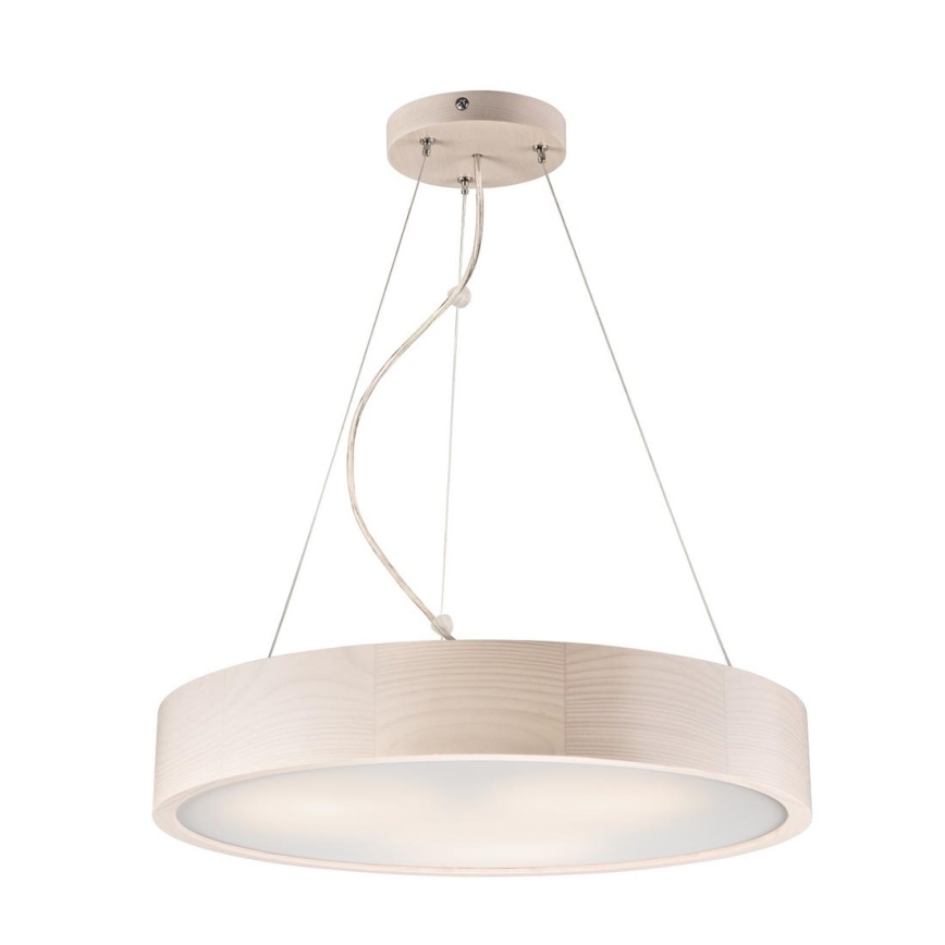 Lampa wisząca na linkach 3xE27/60W/230V Ø 47 cm sosna