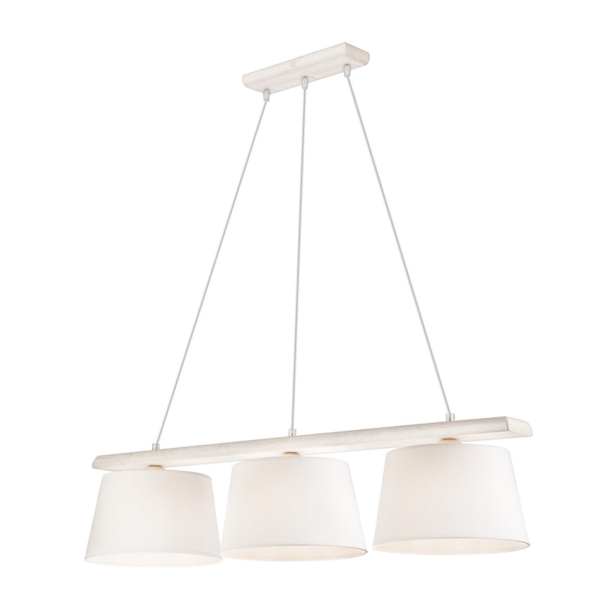 Lampa wisząca na linkach AIDA 3xE27/60W/230V dąb