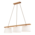 Lampa wisząca na linkach AIDA 3xE27/60W/230V dąb