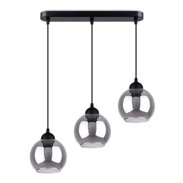 Lampa wisząca na linkach ALINO 3xE27/60W/230V czarna