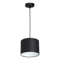 Lampa wisząca na linkach ARDEN 1xE27/60W/230V śr. 18 cm czarna/biała