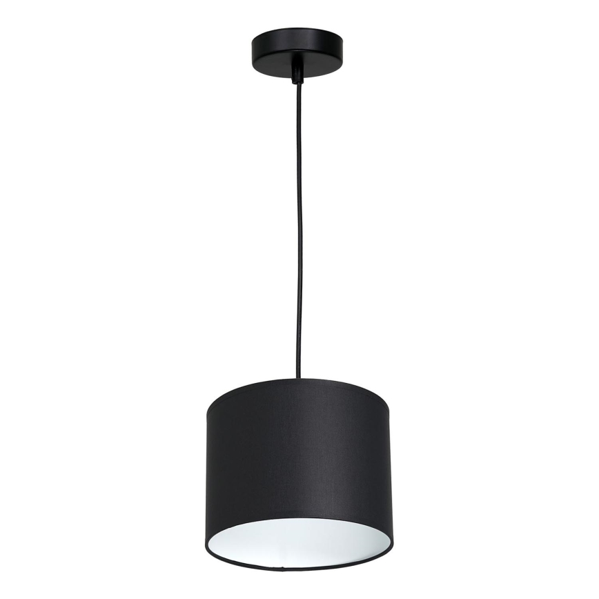 Lampa wisząca na linkach ARDEN 1xE27/60W/230V śr. 18 cm czarna/biała