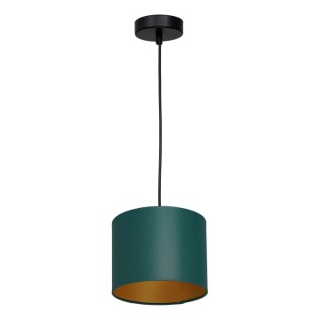 Lampa wisząca na linkach ARDEN 1xE27/60W/230V śr. 18 cm zielono-złota