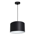 Lampa wisząca na linkach ARDEN 1xE27/60W/230V śr. 25 cm czarno-biała