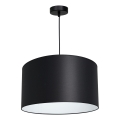 Lampa wisząca na linkach ARDEN 1xE27/60W/230V śr. 40 cm czarno-biała