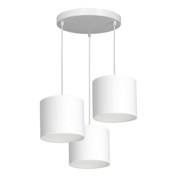 Lampa wisząca na linkach ARDEN 3xE27/60W/230V biała