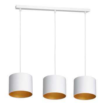 Lampa wisząca na linkach ARDEN 3xE27/60W/230V biała/złota