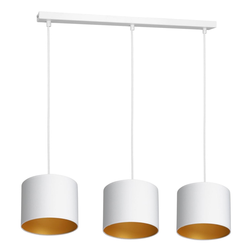 Lampa wisząca na linkach ARDEN 3xE27/60W/230V biała/złota