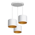 Lampa wisząca na linkach ARDEN 3xE27/60W/230V biała/złota
