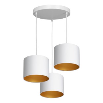 Lampa wisząca na linkach ARDEN 3xE27/60W/230V biała/złota