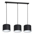 Lampa wisząca na linkach ARDEN 3xE27/60W/230V czarna/biała