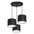 Lampa wisząca na linkach ARDEN 3xE27/60W/230V czarna/biała