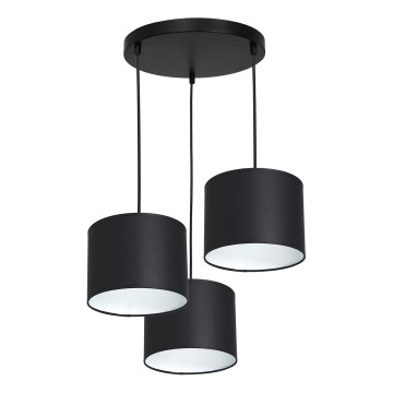 Lampa wisząca na linkach ARDEN 3xE27/60W/230V czarna/biała
