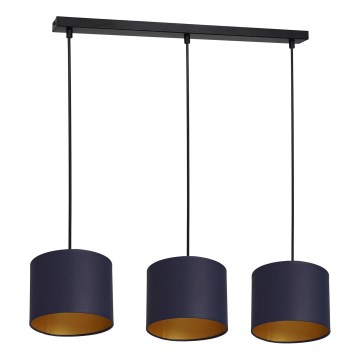 Lampa wisząca na linkach ARDEN 3xE27/60W/230V fioletowo-złota