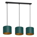 Lampa wisząca na linkach ARDEN 3xE27/60W/230V zielono-złota