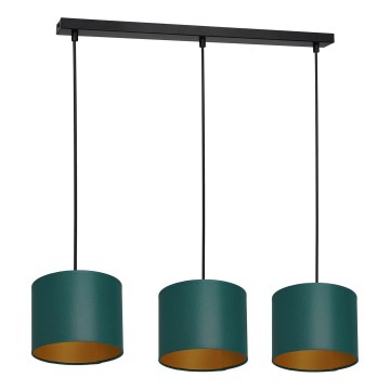 Lampa wisząca na linkach ARDEN 3xE27/60W/230V zielono-złota