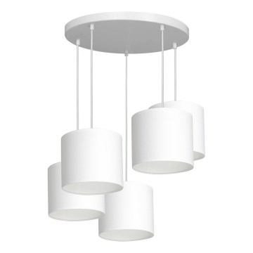Lampa wisząca na linkach ARDEN 5xE27/60W/230V biała