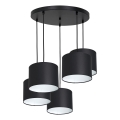 Lampa wisząca na linkach ARDEN 5xE27/60W/230V czarny/biały
