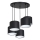 Lampa wisząca na linkach ARDEN 5xE27/60W/230V czarny/biały